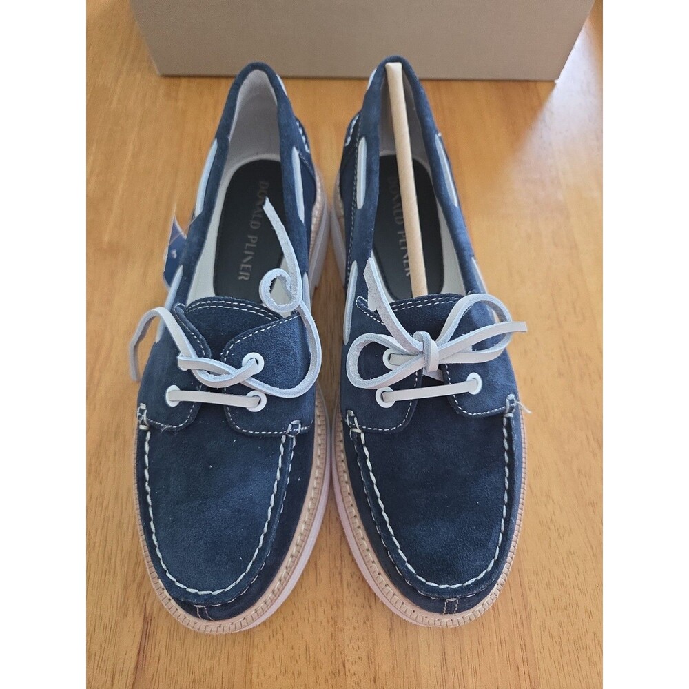 Donald Pliner Lillithtq Navy Casual Boat Shoe Size 7.5